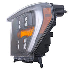 Driver Side Quad LED Headlight for Ford F150 (2021–2024) Black w/o AFS LH