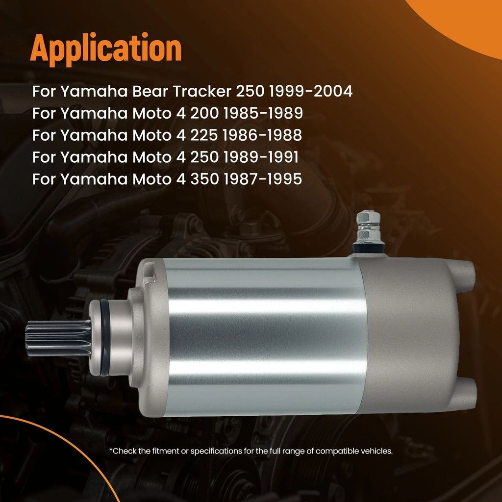 Starter Motor for Yamaha Bear Tracker 250 (1999–2004) 4XE-81890-00-00 12V 9T