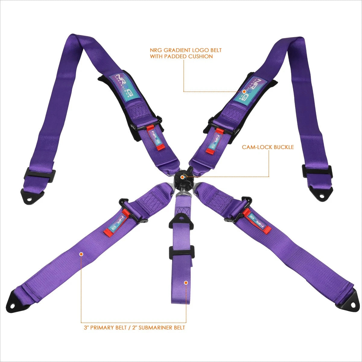 NRG SBH-B6PCPP SFI 16.1 5-Point Racing Harness Seat Belt for Universal (2010–2023)