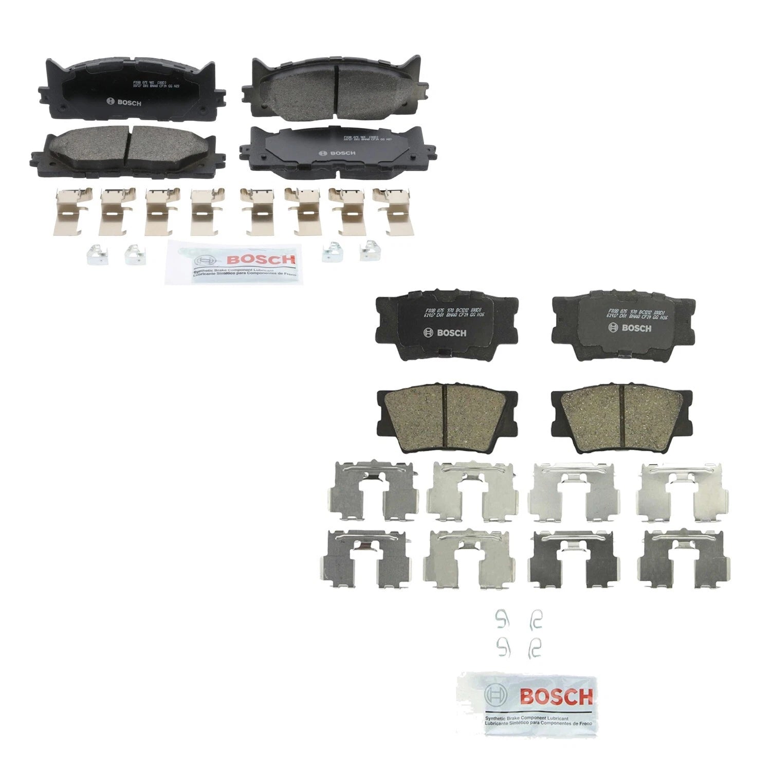 Set of 4 Bosch QuietCast Ceramic Brake Pads for ES300h ES350 Avalon Camry (2013–2020)