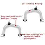 2X Front Upper Control Arms for Ford F150 (2004–2024) 4WD Silver