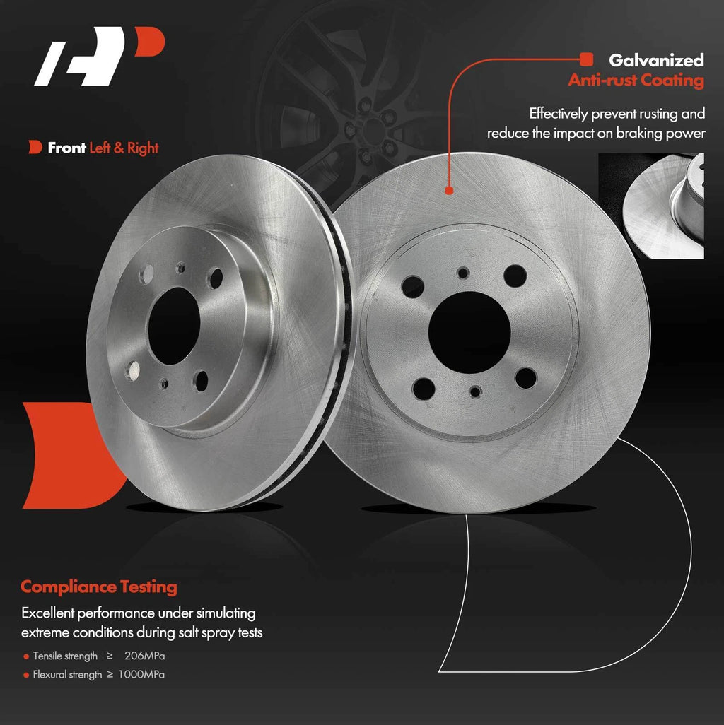 Front Disc Brake Rotors and Ceramic Pads for Toyota Corolla (1993–1997)