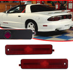 Set of 2 Red Rear Bumper Side Marker Lights for Pontiac Firebird Trans AM