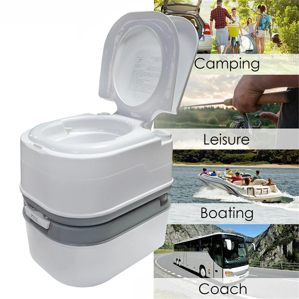Portable Toilet Flush for Camping Travel (6.3 Gallon, Piston Pump)