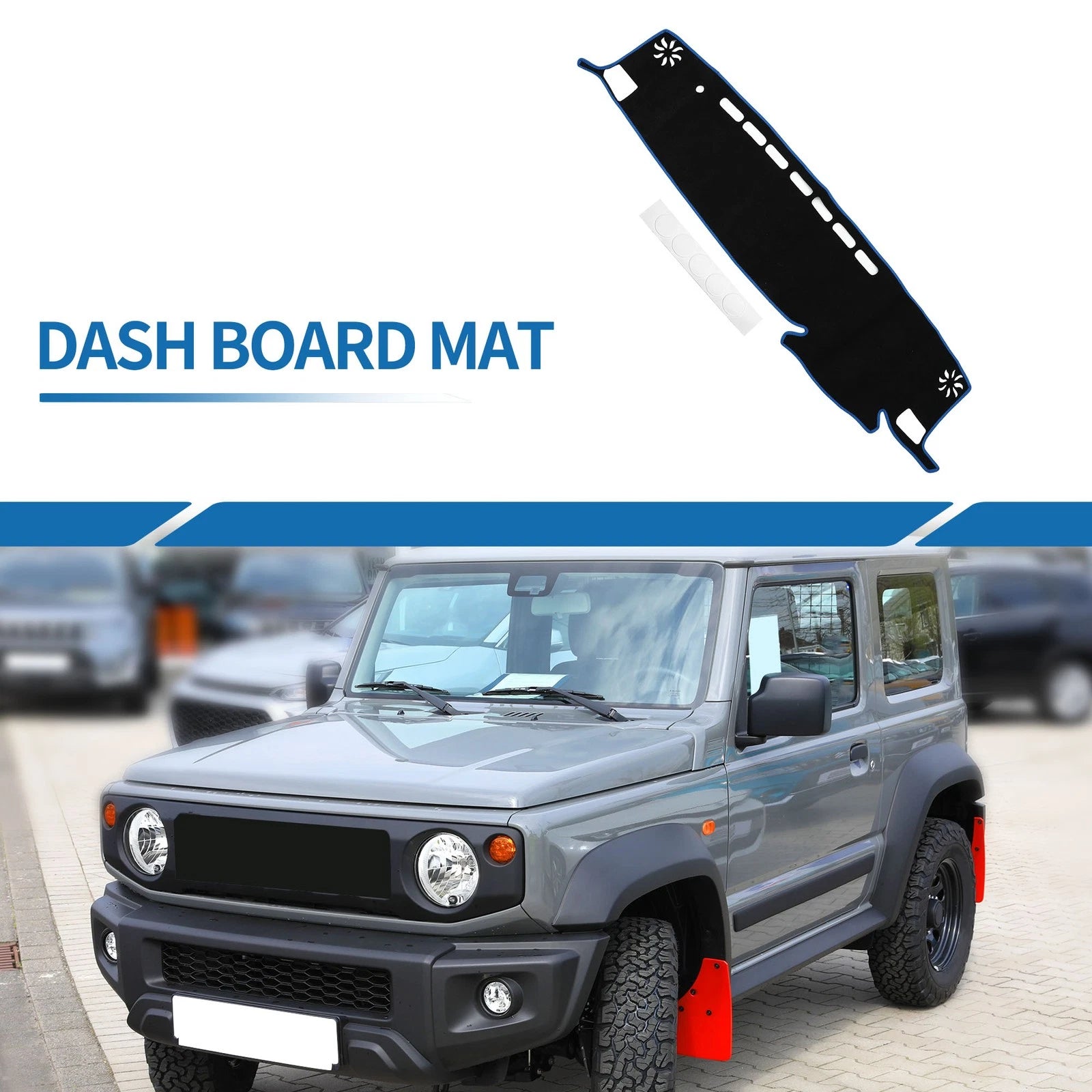 Dashboard Dash Cover Mat for Toyota Highlander (2021–2024) Black Blue
