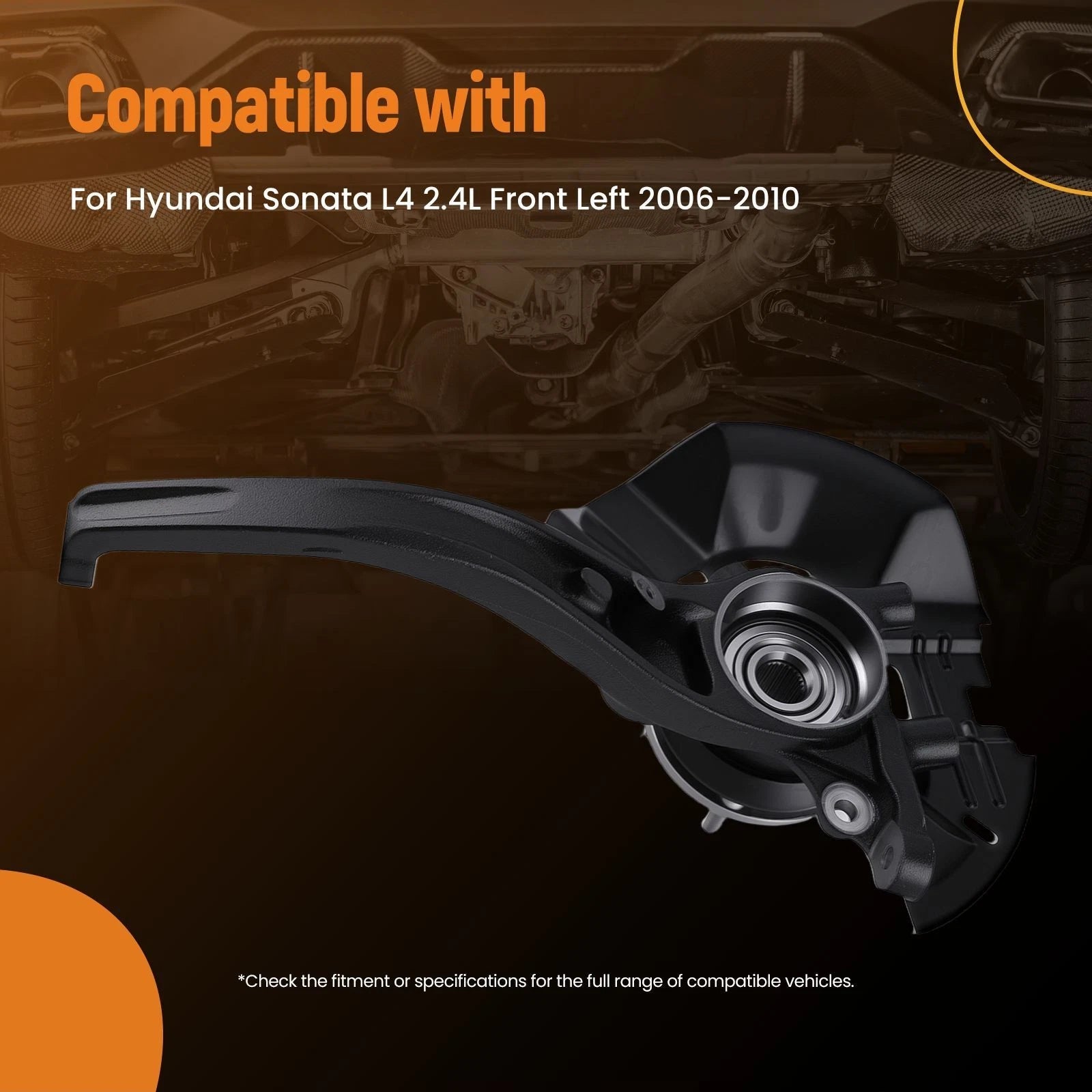 Front LH Steering Knuckle for Hyundai Sonata 2.4L (2006–2010)