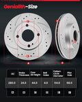 Front Drilled Rotors + Ceramic Brake Pads for Nissan Sentra Versa Cube (2007–2012)