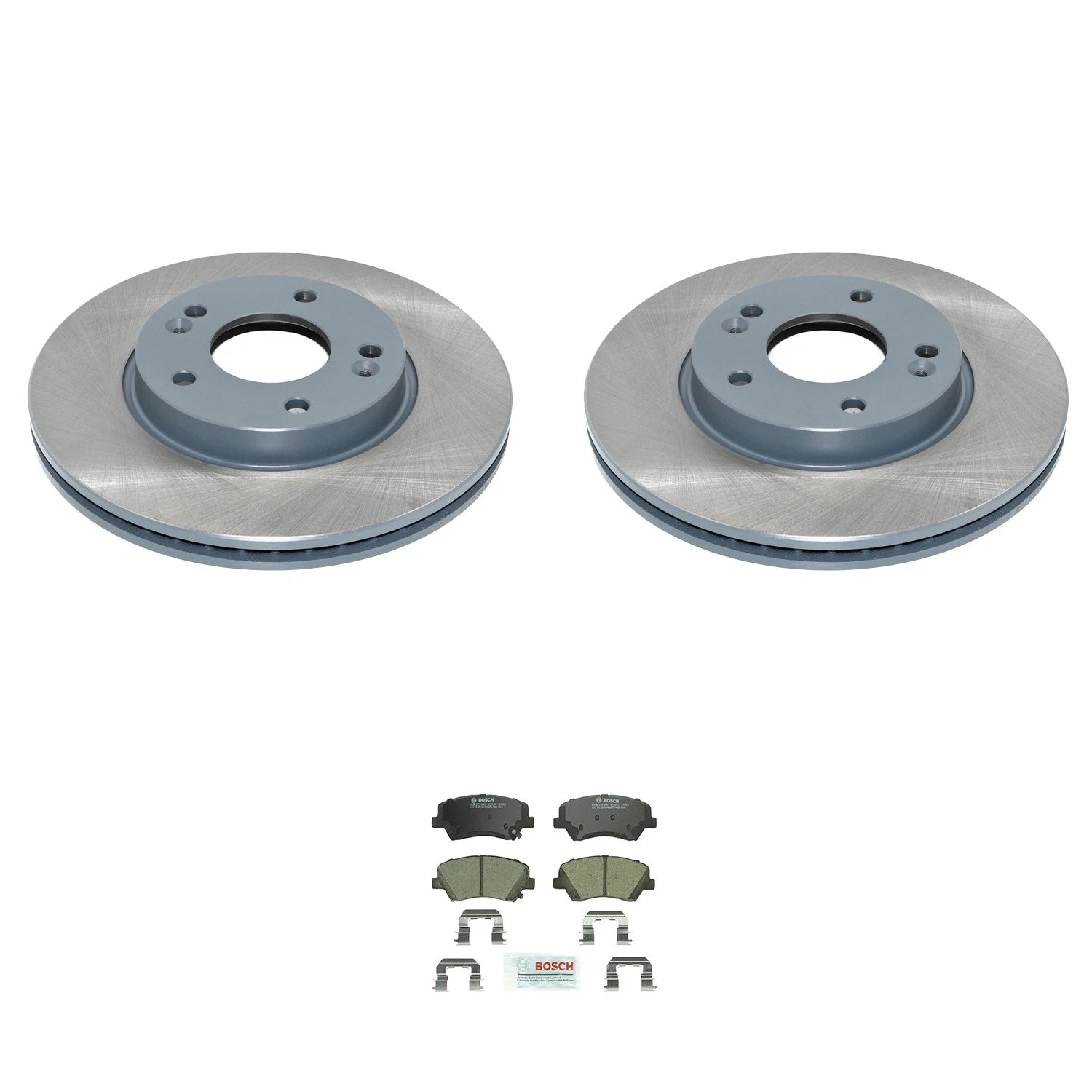 DuraGo Front Rotors & Bosch QuietCast Ceramic Brake Pads Kit for Forte5 (2014–2018)