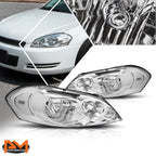 Chrome Housing Clear Corner Signal Headlights for Chevy Impala (2006–2016)