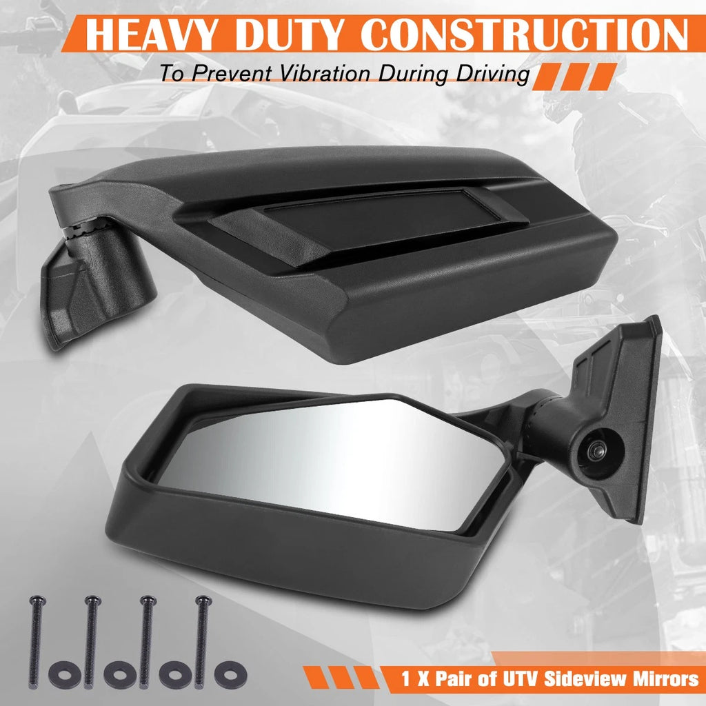 2Pcs Convex Rear View Side Mirrors for Can-Am Maverick X3 (2017–2023)