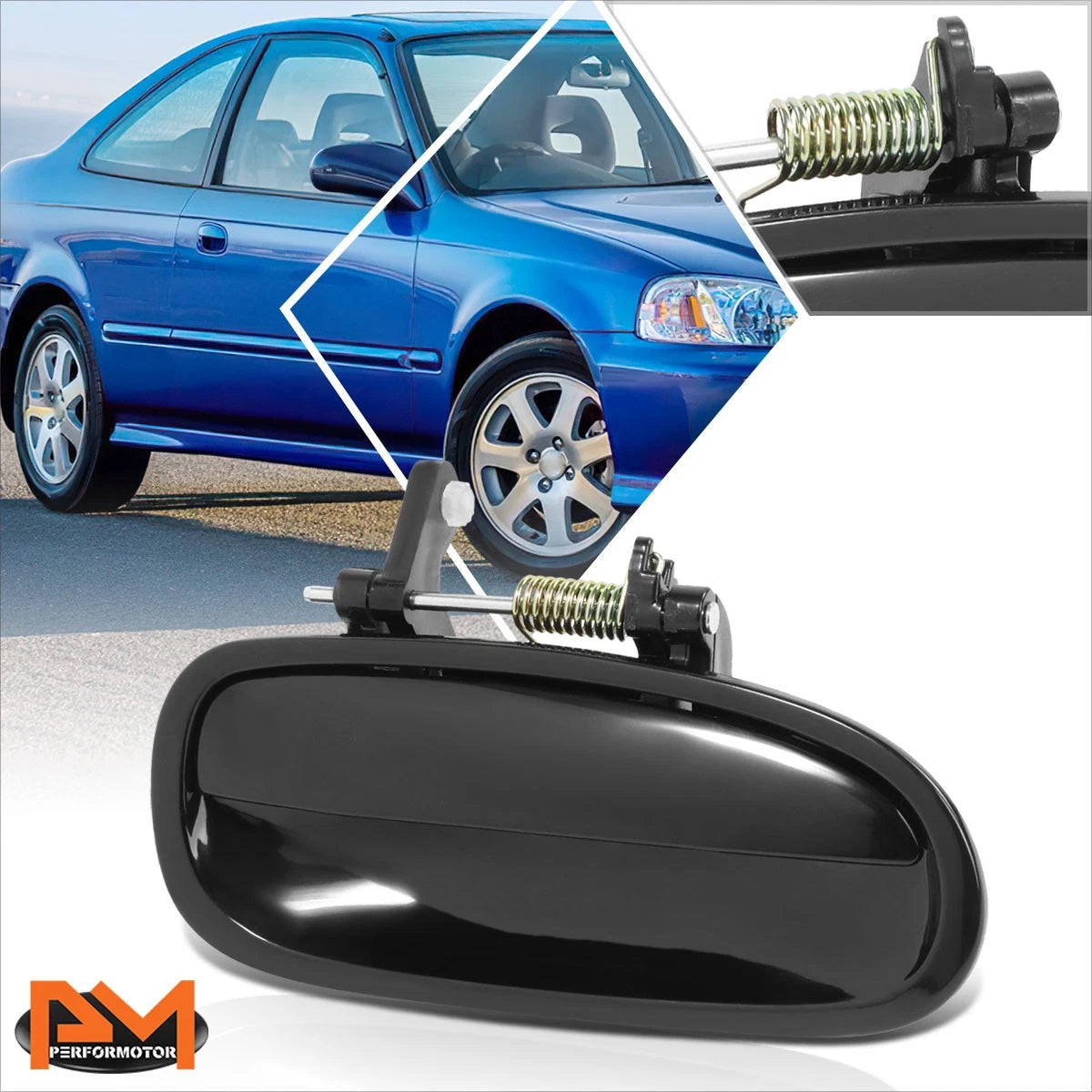 Exterior Outer Door Handle for Honda Civic Sedan (1996–2000) - Black