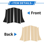 Set of 6 Door Pillar Window Trim for Mitsubishi Outlander (2014–2020) Black