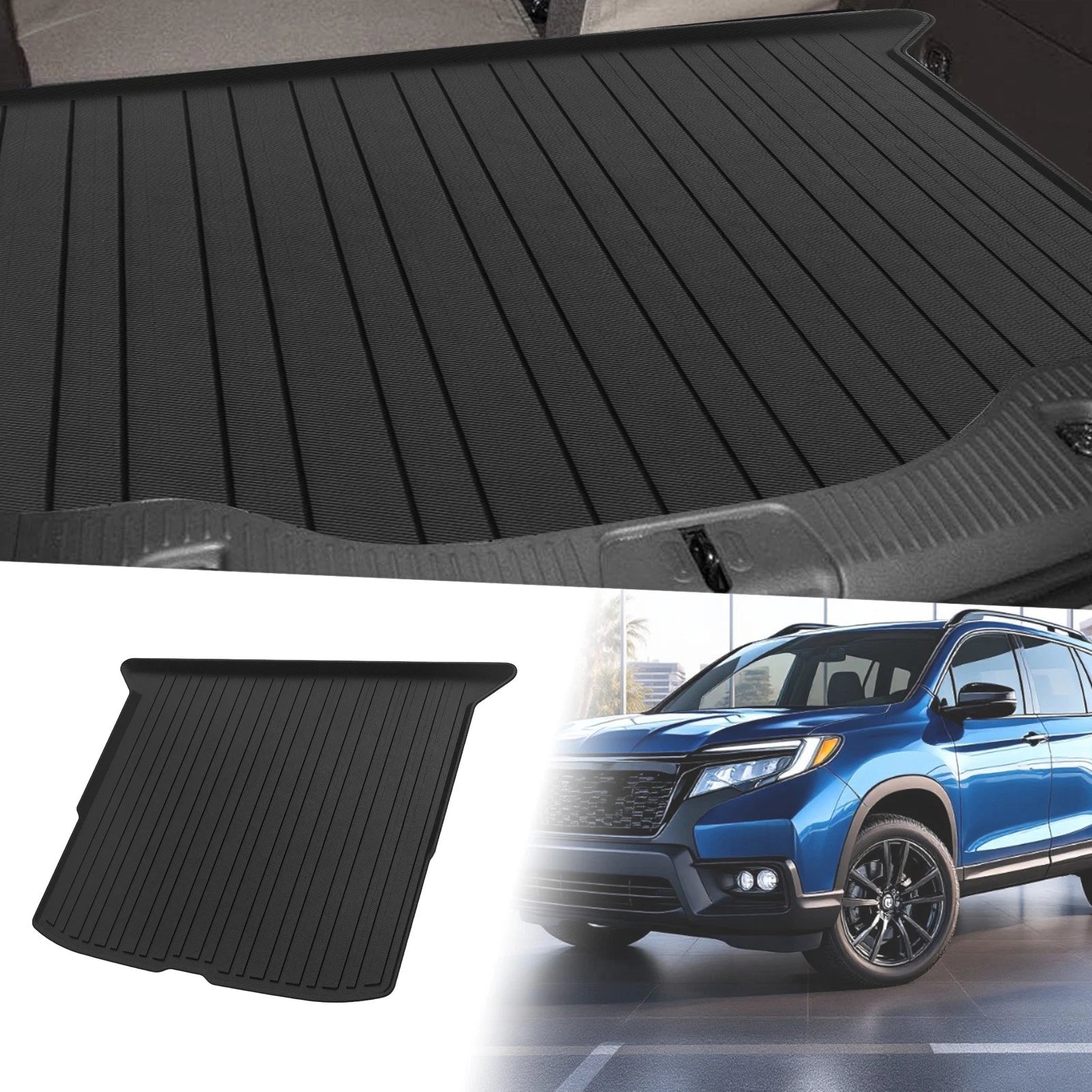 Flat Face Cargo Liner Rear Trunk Mat for Honda Passport (2019–2022) TPE