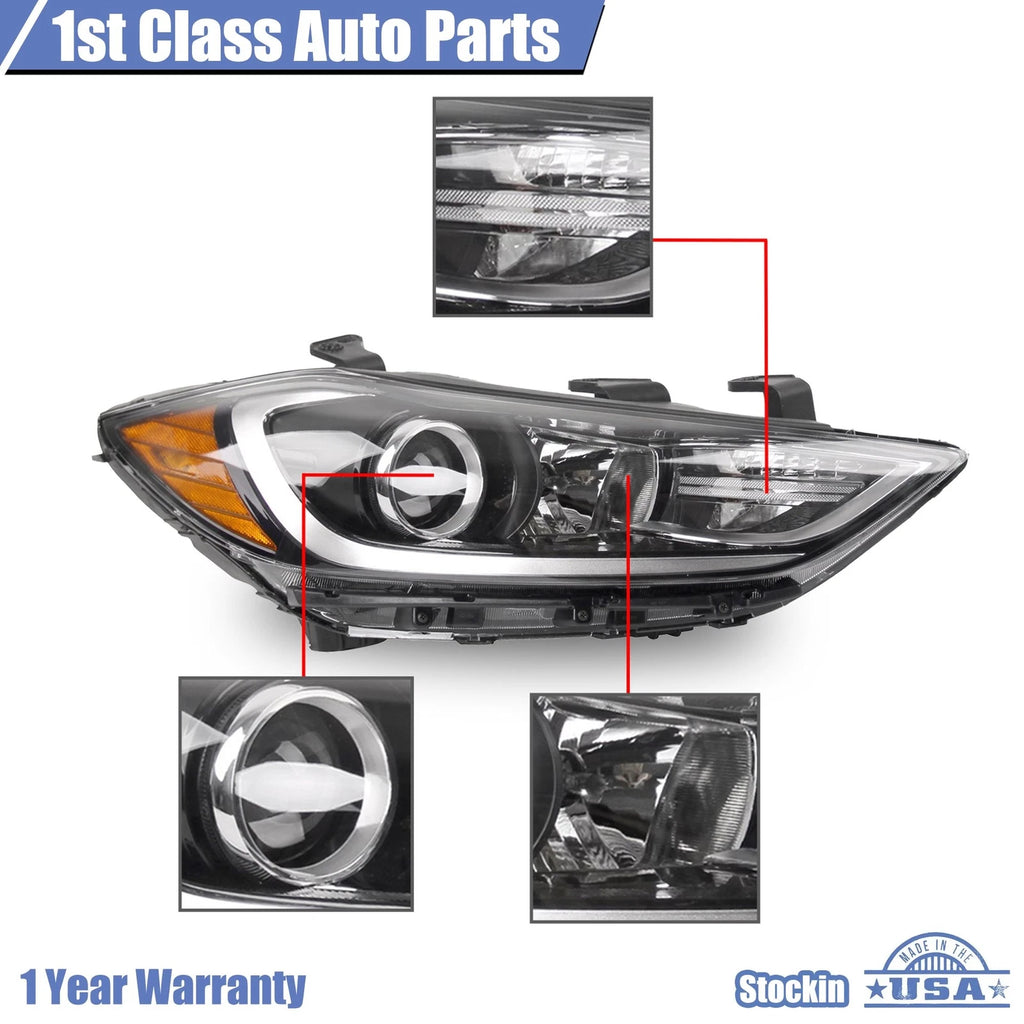 Headlight Assembly Right for Hyundai Elantra Sedan (2017-2018)