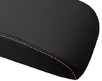 Leather Console Lid Armrest Cover for Honda Element (2007–2011) Pink Stitch