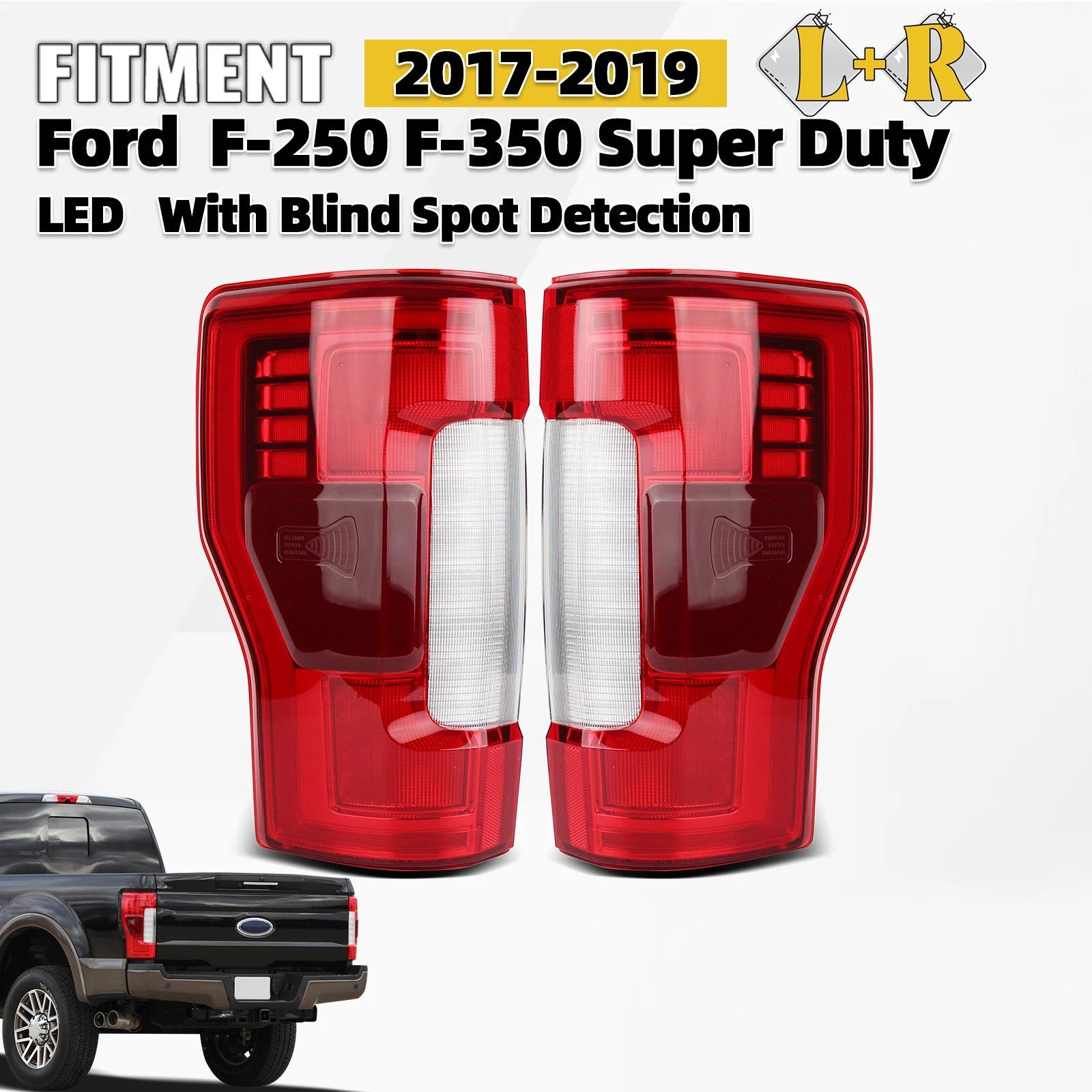 LED Tail Light Pair for Ford F-250 F-350 Super Duty (2017–2019)