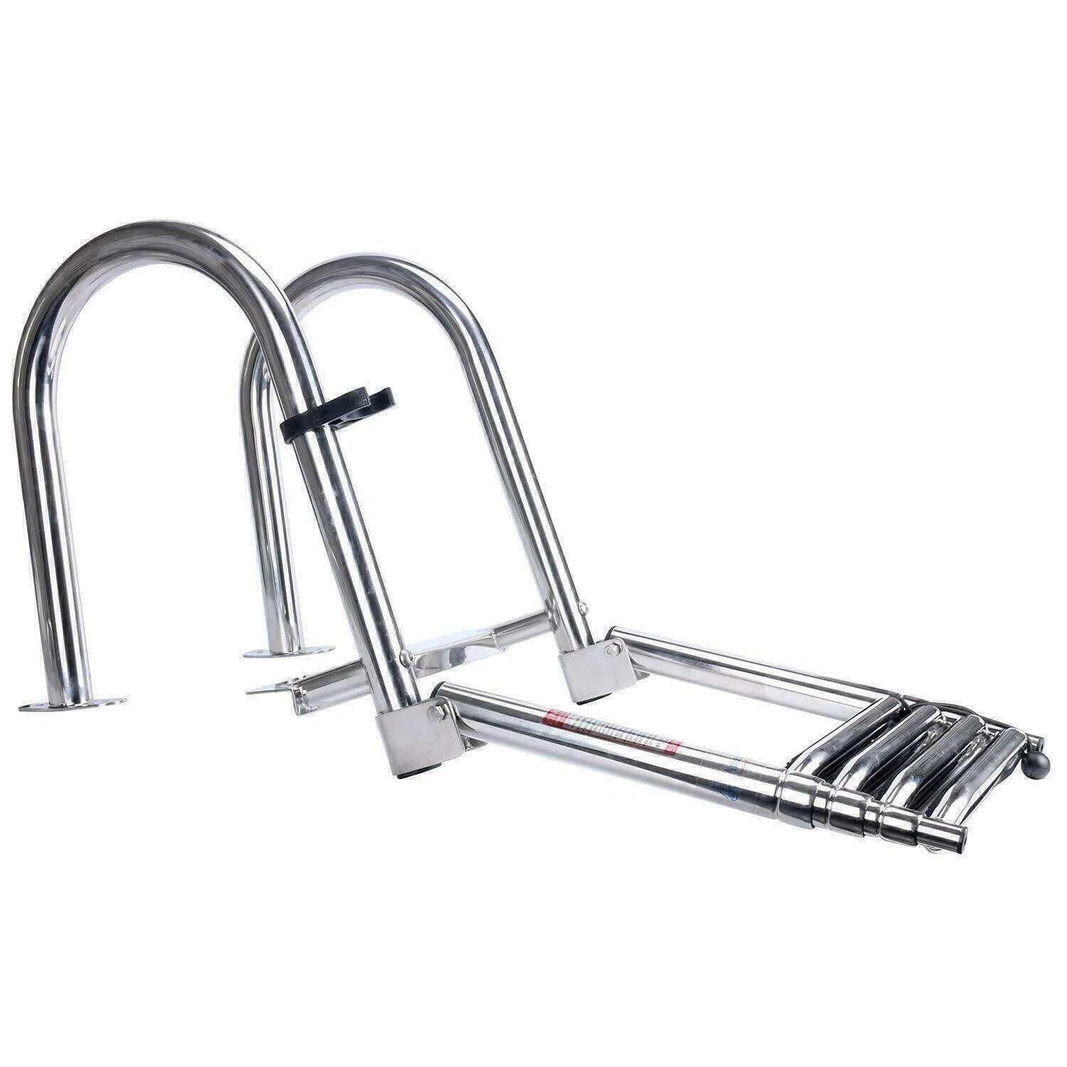 4 Step Telescoping Stainless Steel Boat Ladder for Marine Dock Yacht