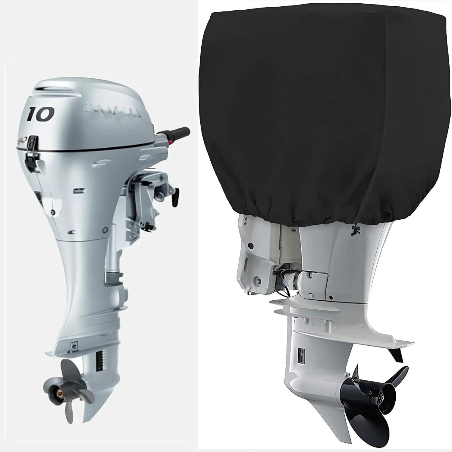 Outboard Motor Engine Cover for Universal 30-60 HP (Black)