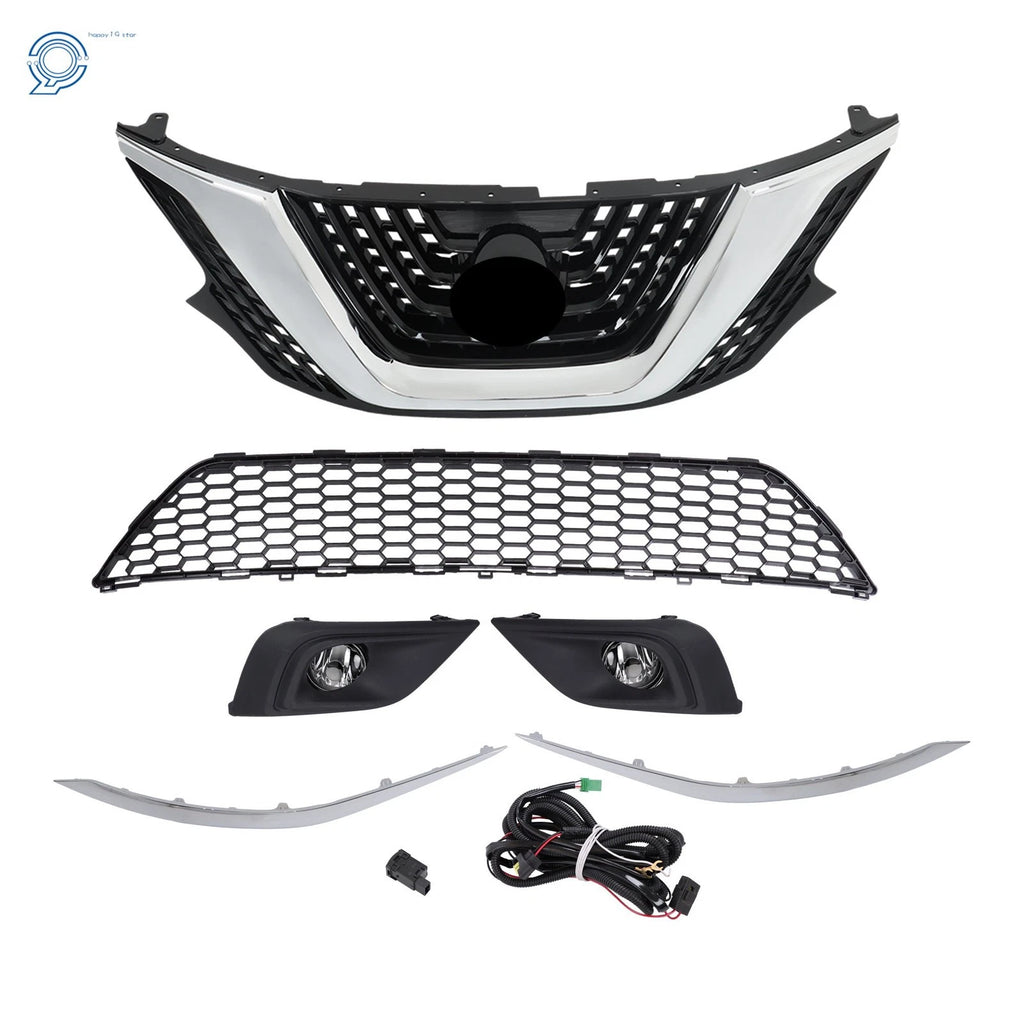 Set of 8 Trim Molding and Fog Lights for Nissan Murano (2015–2018)