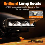 60W Off-Road LED Light Bar for Universal Vehicles (6 Inch, 6000LM)