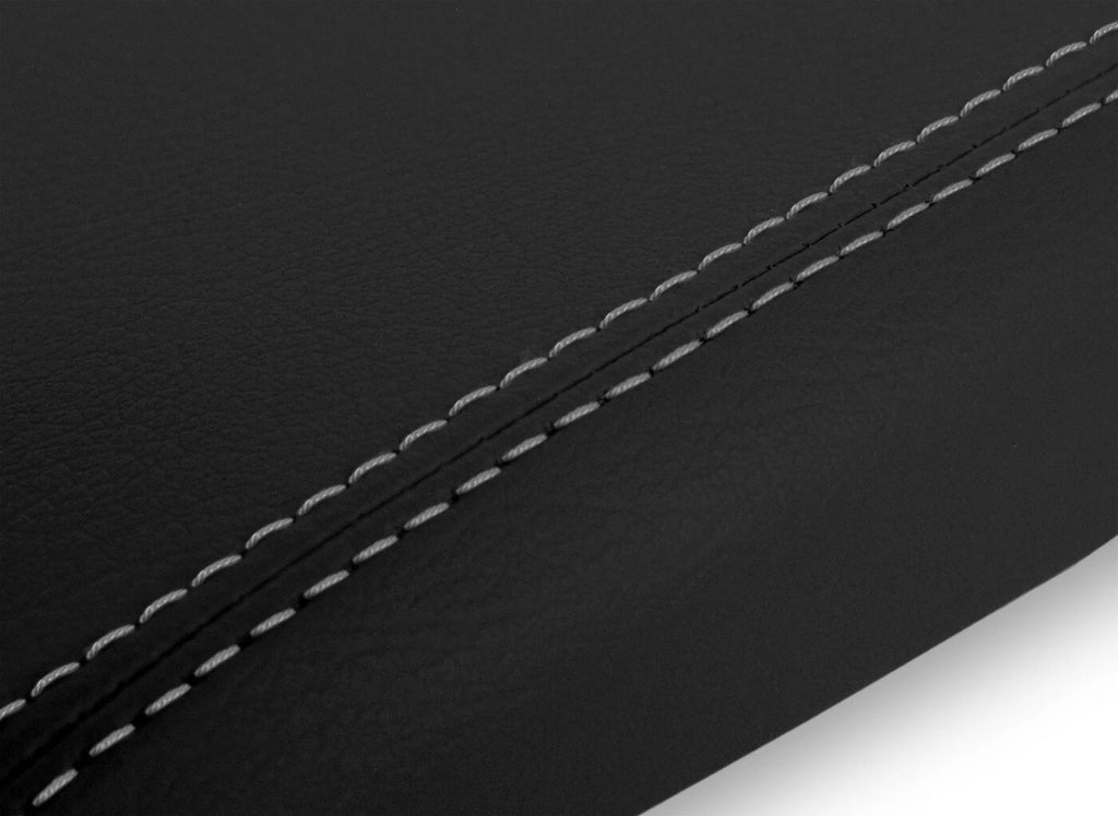 Leather Console Lid Armrest Cover for Ford Mustang (1987–1993) Black