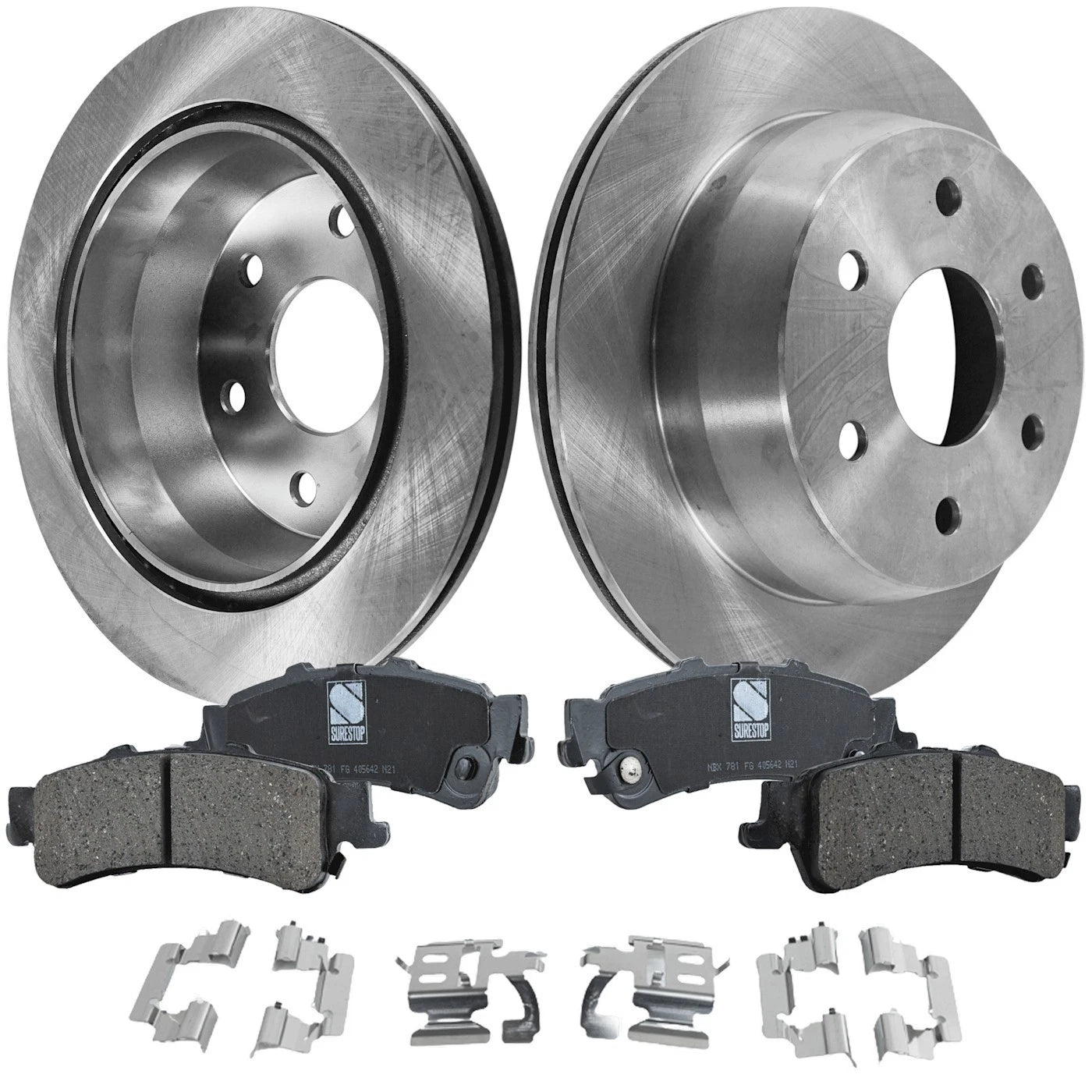 Rear Brake Disc and Pad Kit for Chevrolet Silverado 1500 (1999–2006) Ceramic
