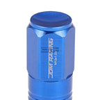 20 PCS Closed End M12x1.25 50mm Tall Blue Aluminum Lug Nuts + Adapter