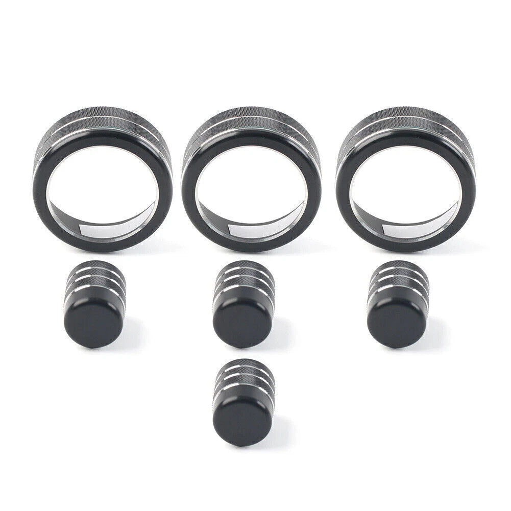 Black Central Control Switch Knob Ring Cover Trim for Honda Civic CR-V (2023-2024)