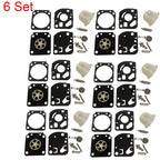 Set of 6 Carburetor Gasket Kits for Zama RB-115 C1U-W18 C1U-W18A C1U-W24