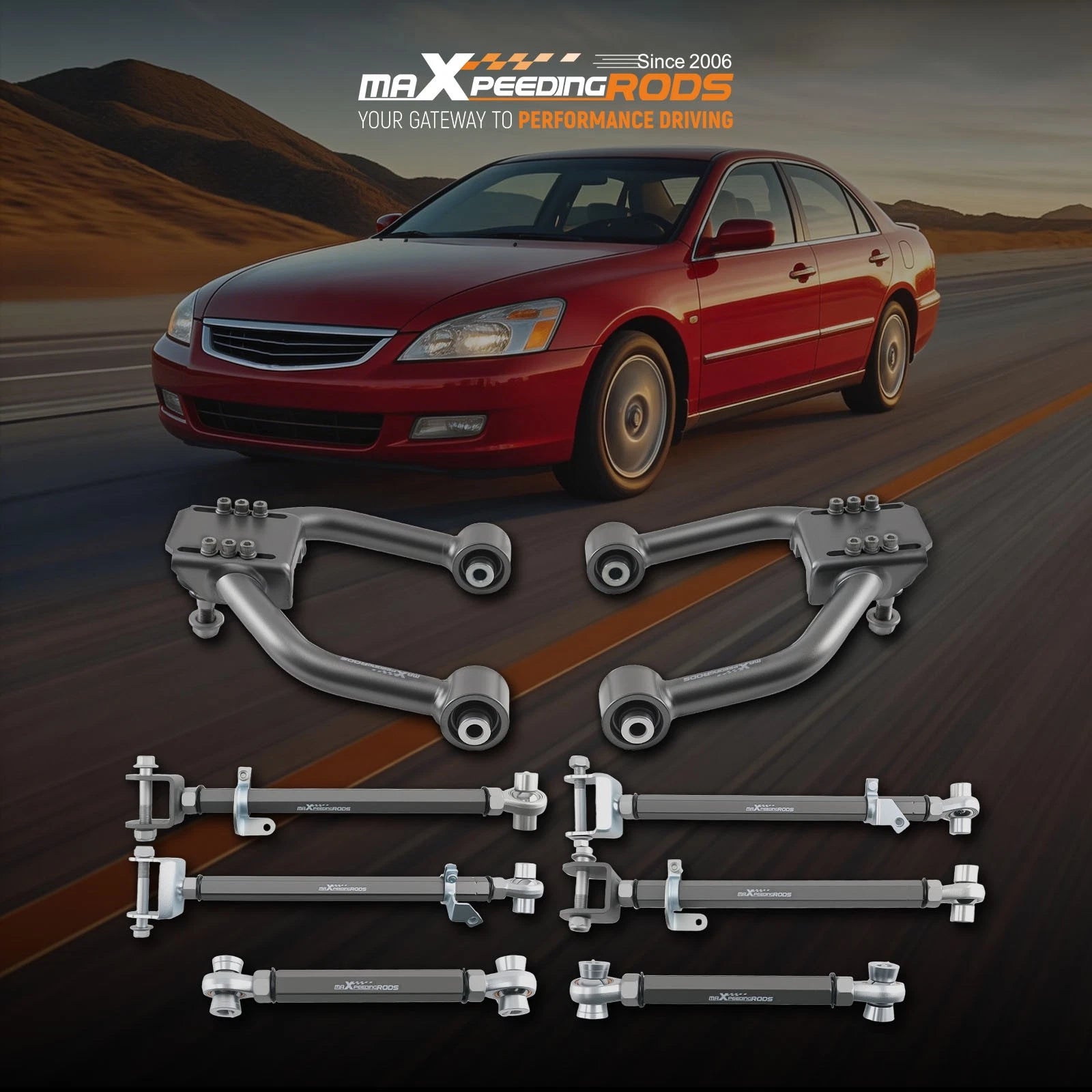 8Pcs Alignment Kit for Honda Accord Acura TL TSX (2003–2012) Camber Toe Traction