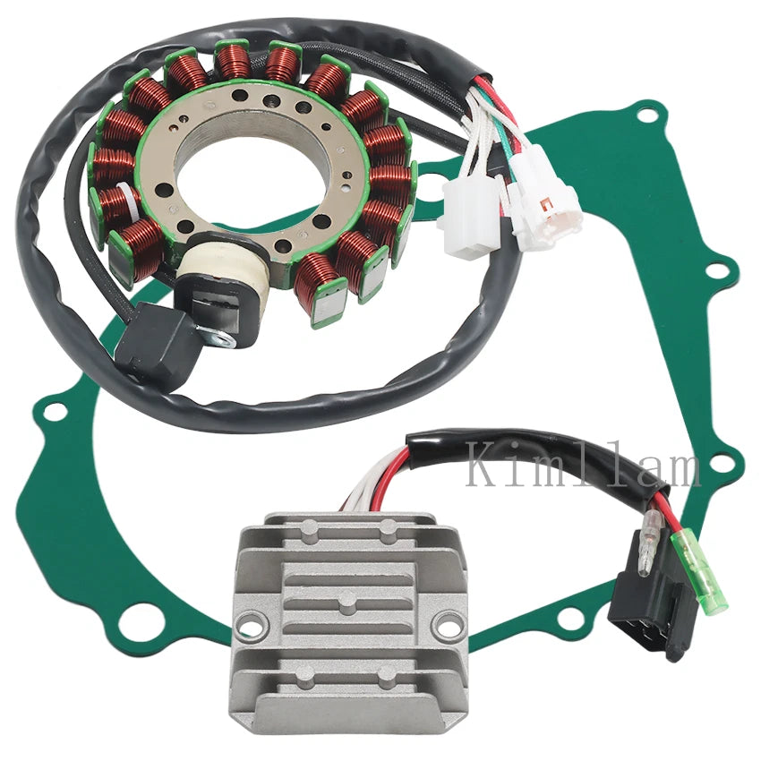 Stator Coil, Regulator Rectifier, Gasket for Yamaha YFM400FW Kodiak 400 (1993–1998)