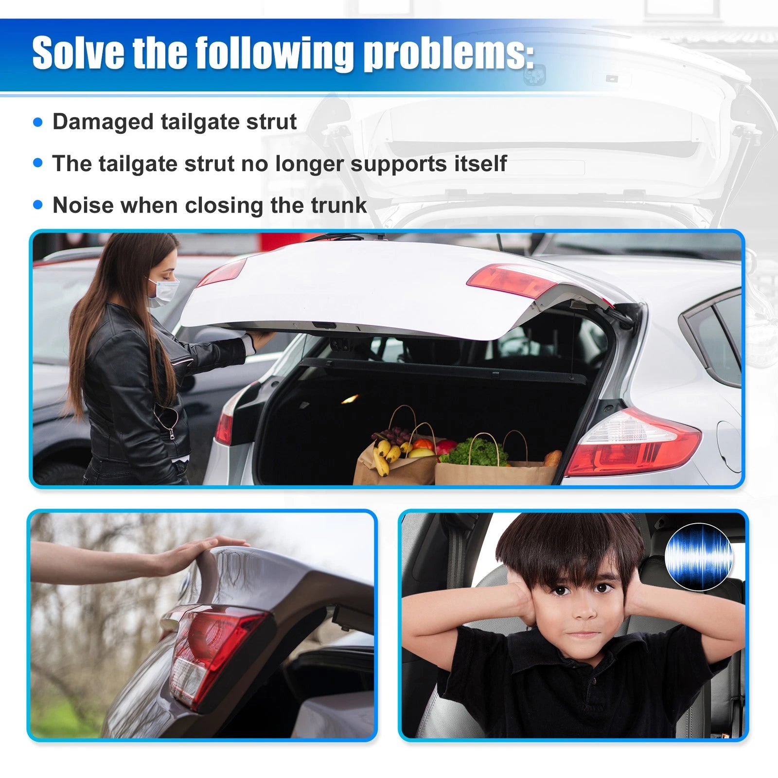 Left Tailgate Power Hatch Lift Support Strut 68920-09020 for Toyota Highlander (2001–2007)