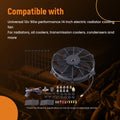 14 Inch Electric Radiator Cooling Fan Assembly for Universal (12V 90W)