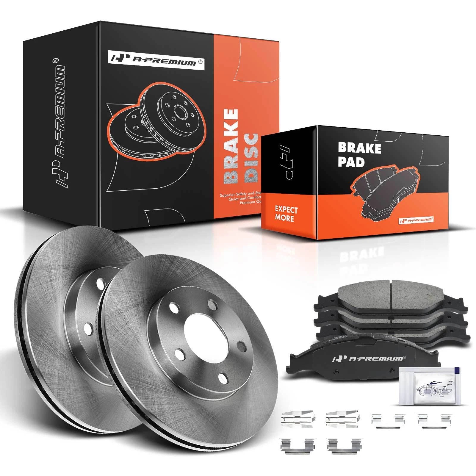 Front Disc Brake Rotors & Ceramic Pads for Ford Mustang (1999–2004)