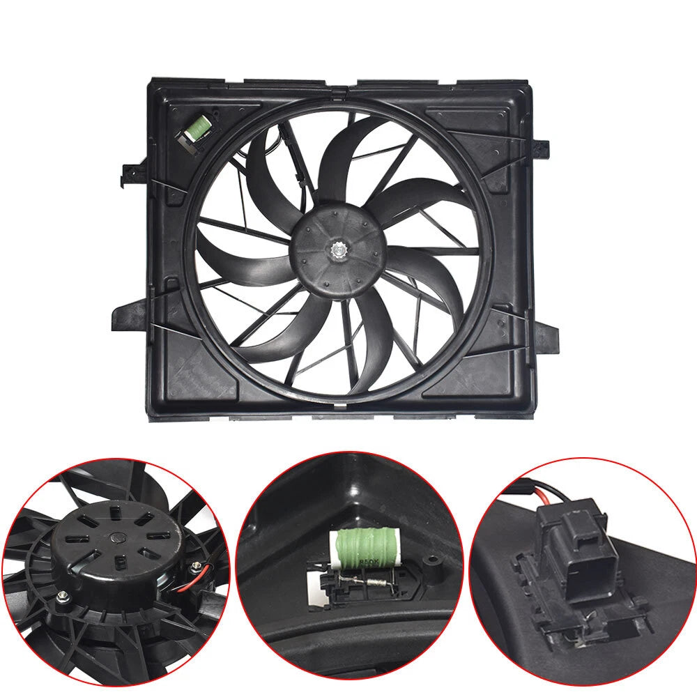 Radiator Cooling Fan Assembly for Jeep Grand Cherokee Dodge Durango (2012–2017)