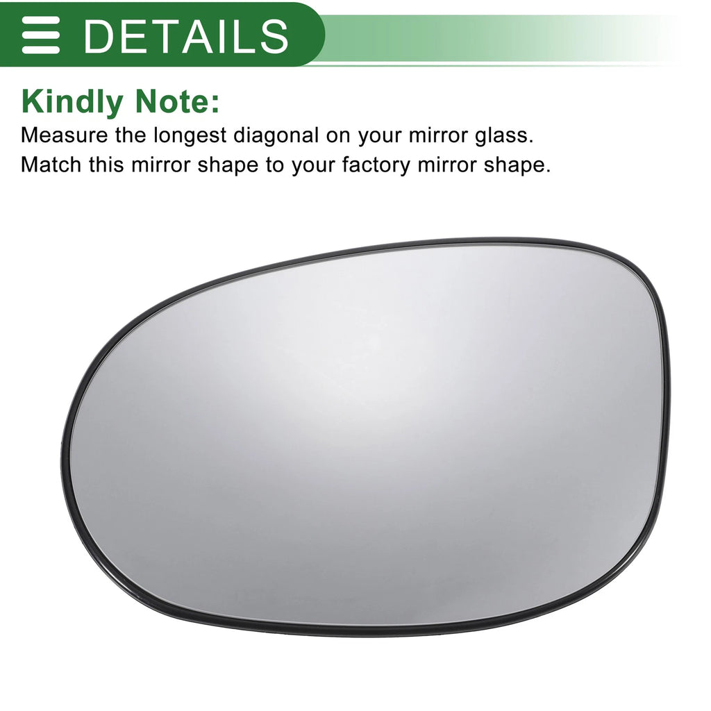 Left Side Convex Mirror Glass for Ford Ka (2008–2017) 639664012731