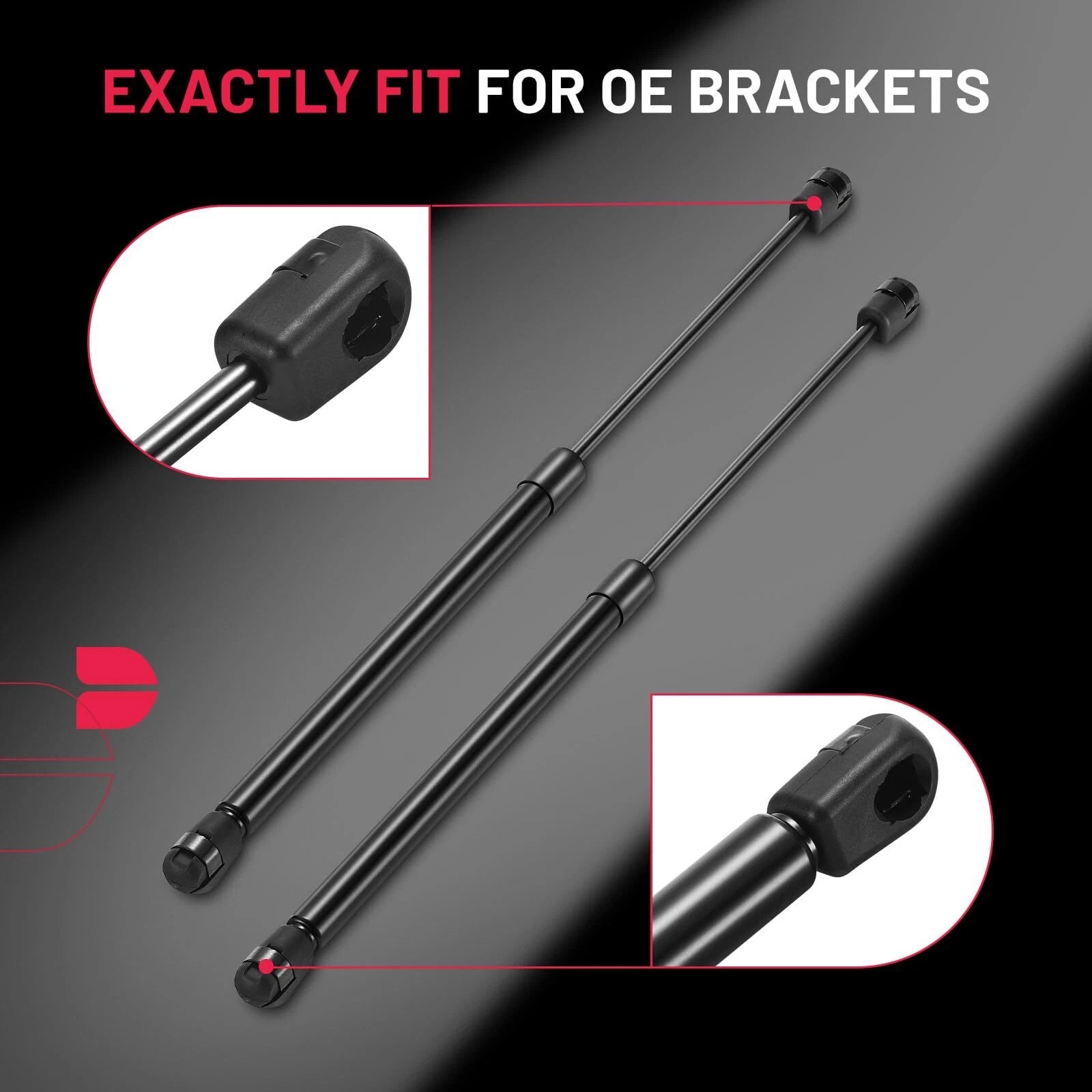 2pc Gas Strut for Leer Camper Shell RV Door (Fits Various Models)