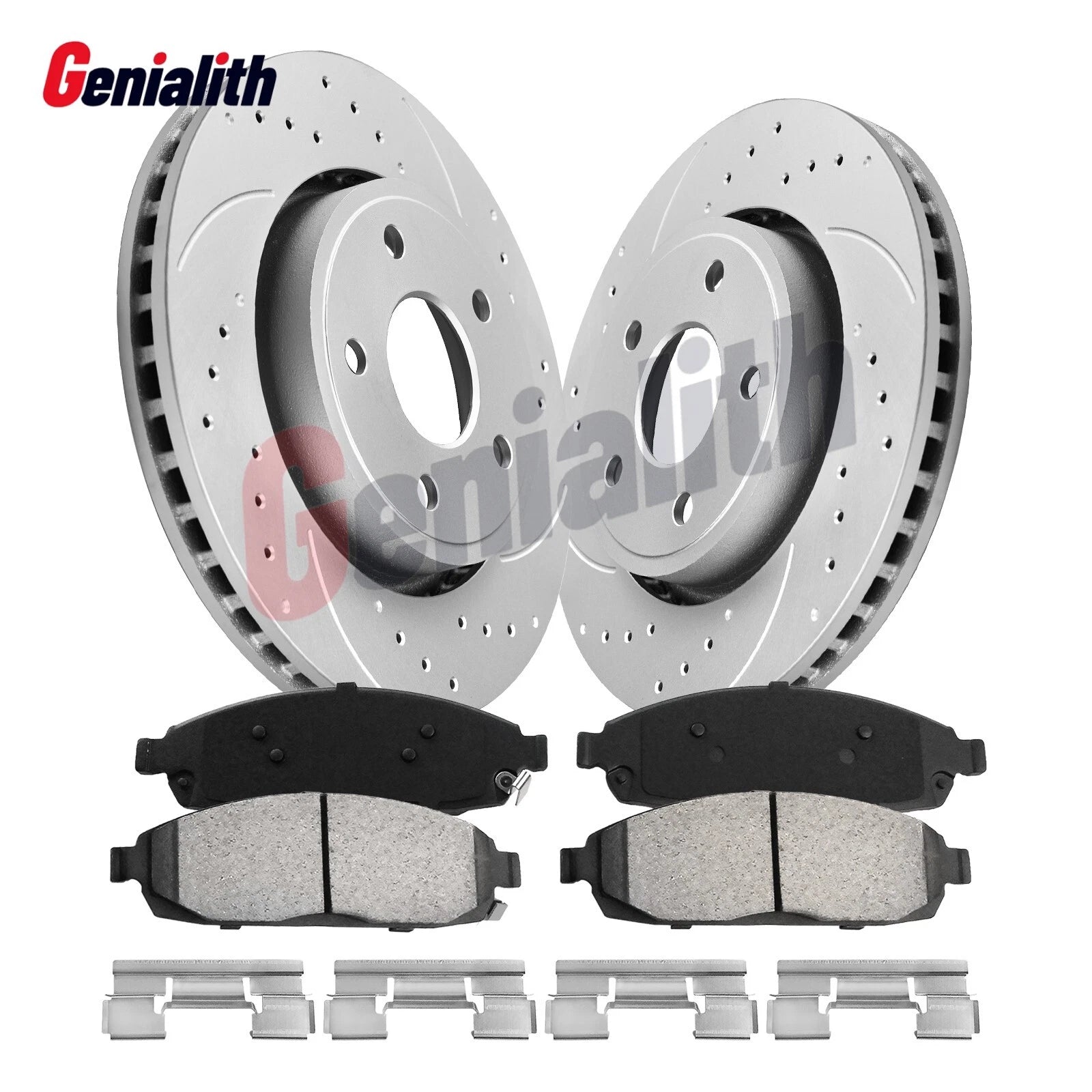 Front Brake Rotors Ceramic Pads Kit for Jeep Commander (2006–2010)