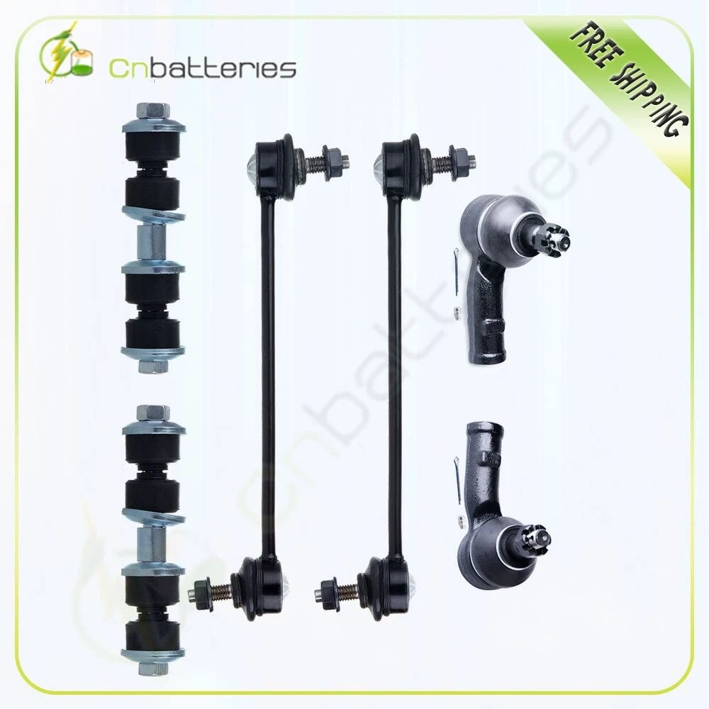 Set of 6 Suspension Tie Rod End Stabilizer Bar Link Kit for Ford Focus (2000–2006)