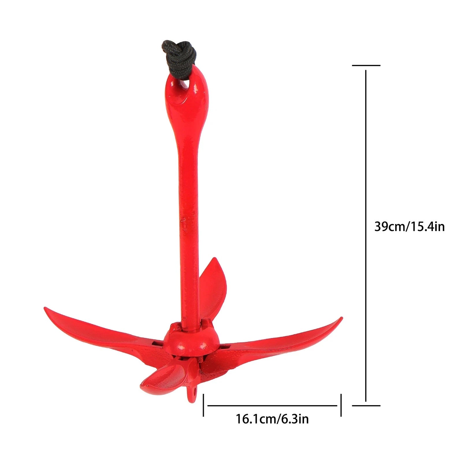 Folding Boat Anchor Kit 5.5lb for Small Boats (Fits Canoes, Paddle Boards)