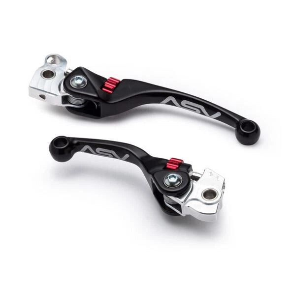 ASV F4 Pair Pack Front Brake & Clutch Levers Black for Kawasaki KX250 KX450 (2004–2023)