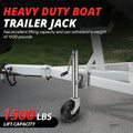 Side Mount Trailer Jack w/Wheel for 1500LBS Capacity (24.2in-35.4in)