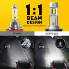 AUXITO H11 H8 H9 LED Headlight Kit Low Beam Bulbs 6000K ERROR FREE for
