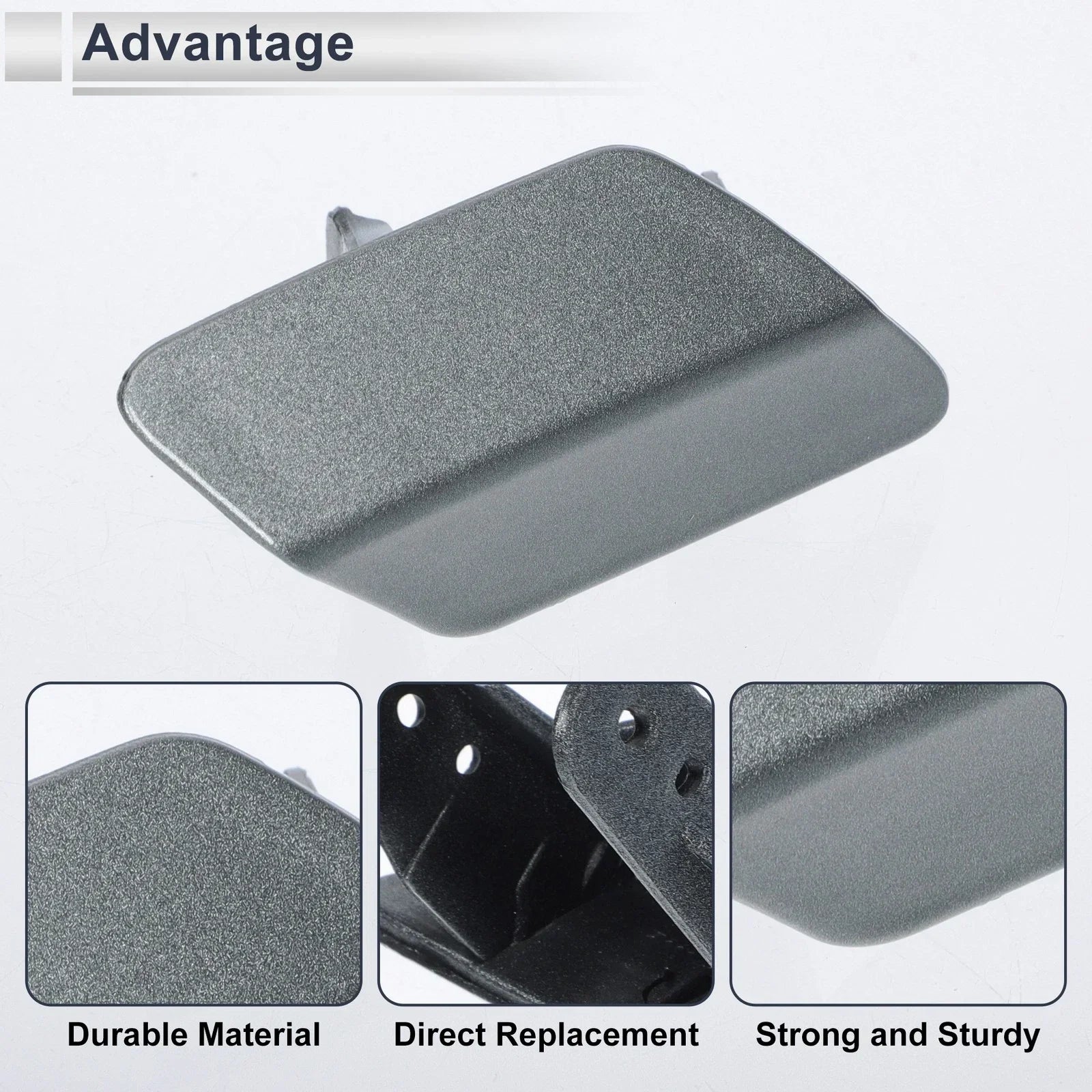 Washer Nozzle Cover Cap Front Right Bumper Headlight for BMW 320i Grey
