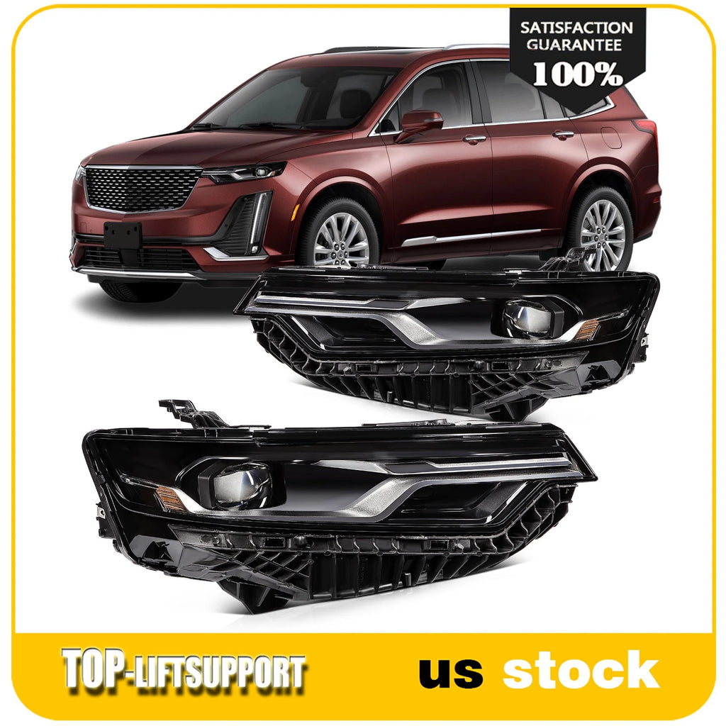 Pair Full LED Headlights for Cadillac XT6 (2020–2025)