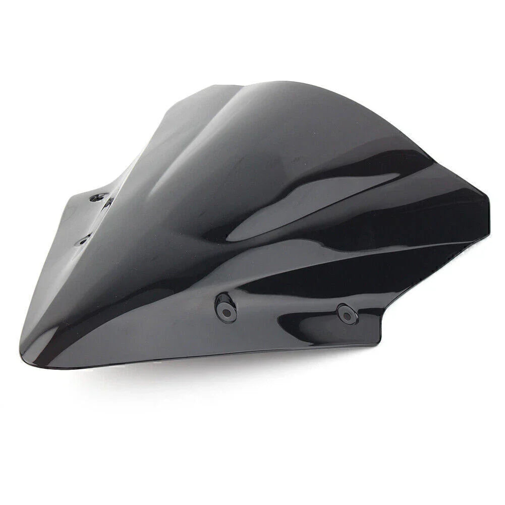 Black Dual Bubble Windscreen for Kawasaki Ninja 650 EX650 ER6F (2017-2019)