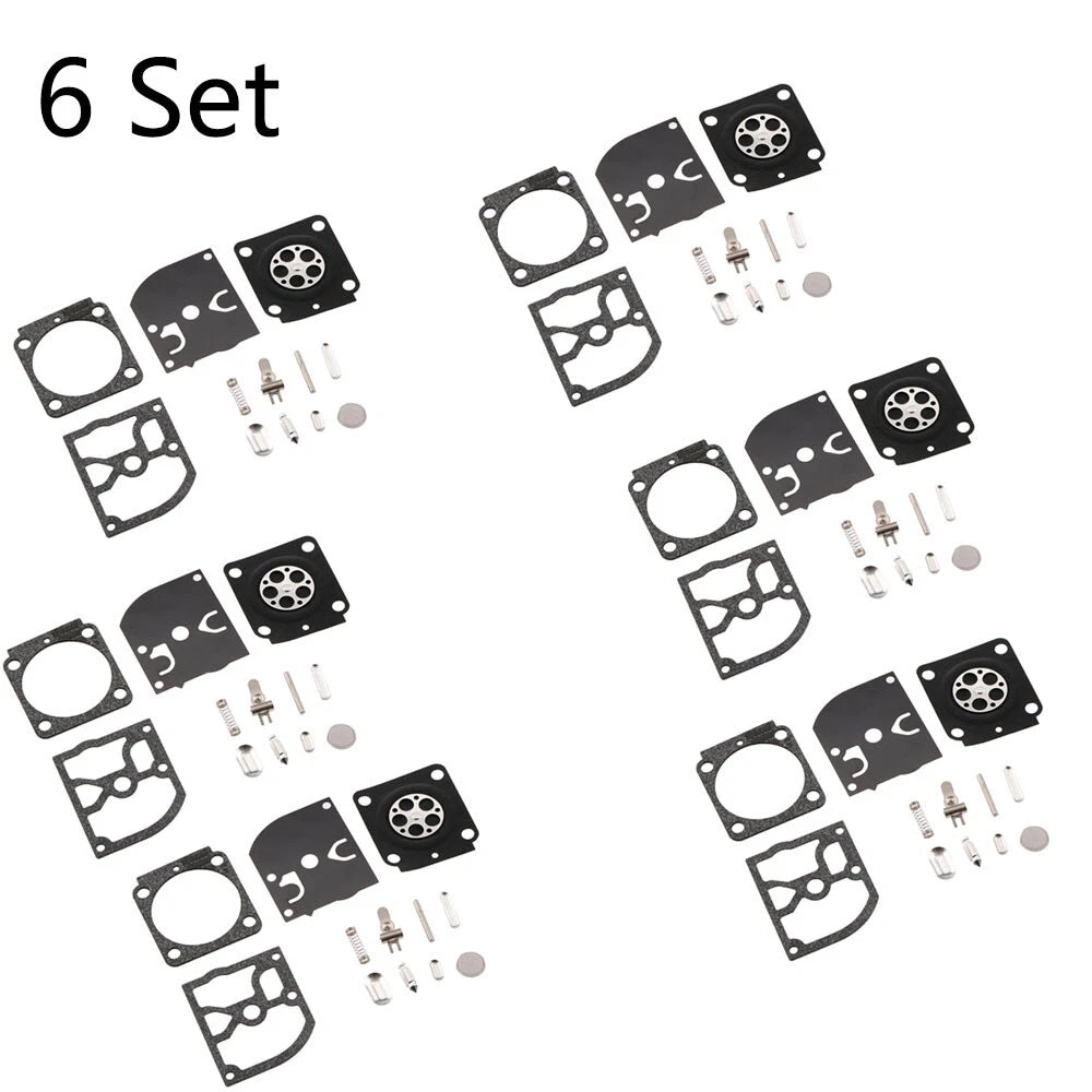 Set of 6 Carburetor Repair Kits for ZAMA RB-100 STIHL HS45 FS55 FS38 BG45