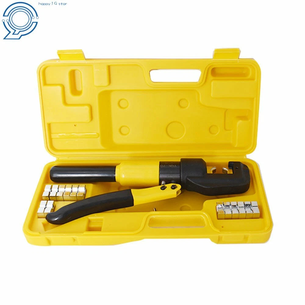 Hydraulic Wire Crimper with 6 Dies for Battery Cable Lug Terminals