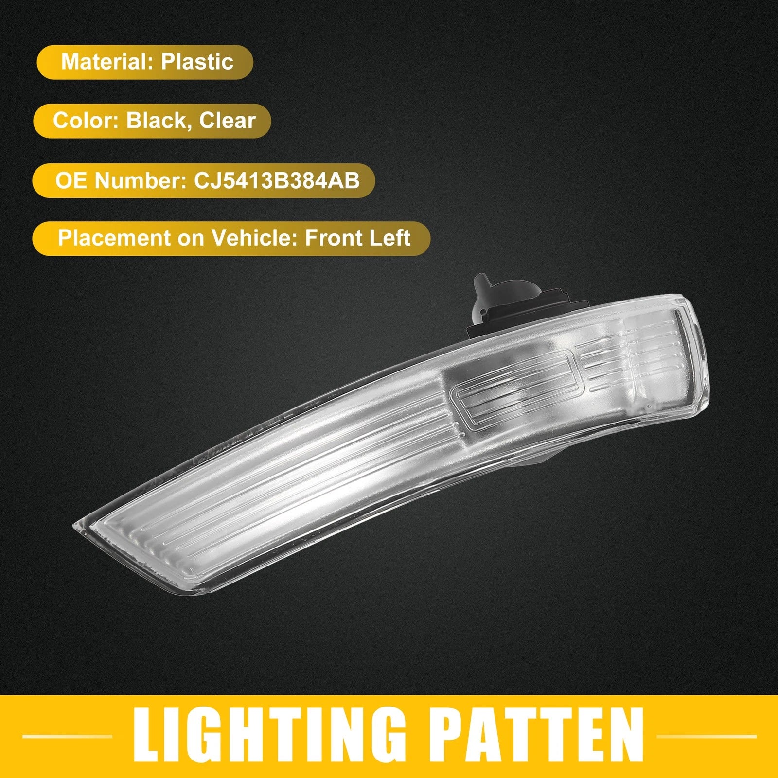 Front Left Side Mirror LED Turn Signal Light No.CJ5413B384AB for Ford Focus (2012–2018)