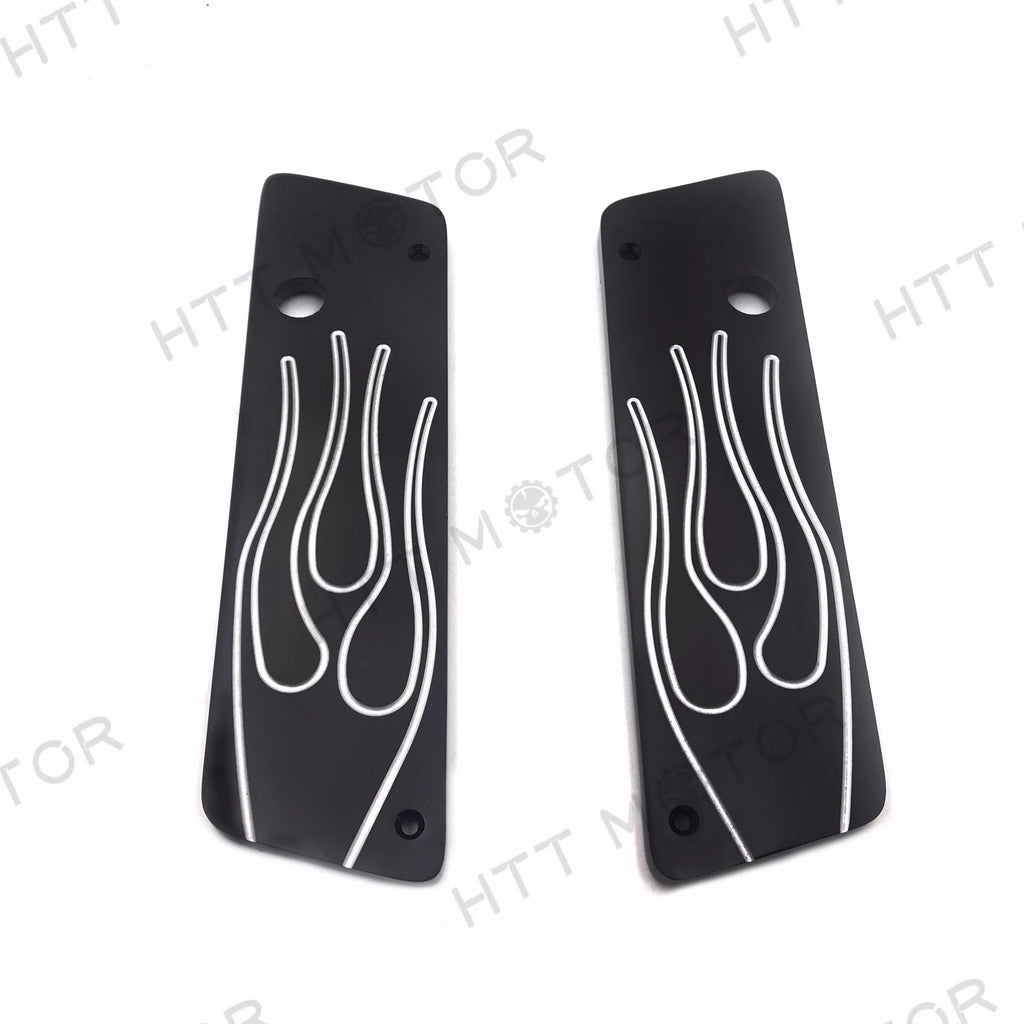 Flame Saddlebag Latch Cover for Harley FLHR Road King (1994–2013)